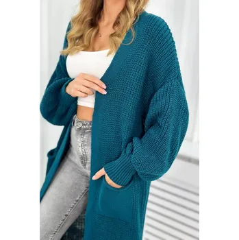 Dámská halenka Svetr dlouhý kardigan námořní UNI