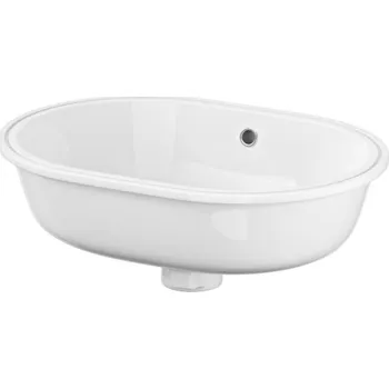 Cersanit Caspia, zapuštěné umyvadlo pod desku 55x41 cm, bílá, K11-2242