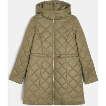 Dámská móda Sinsay - Prošívaný kabát s kapucí - zelená - 162GZ-77X - 162GZ-77X-XXL