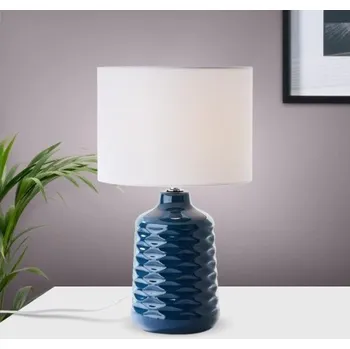 Lampička Brilliant 94569/73 Stolní keramická lampa ILYSA MODRO-BÍLÁ