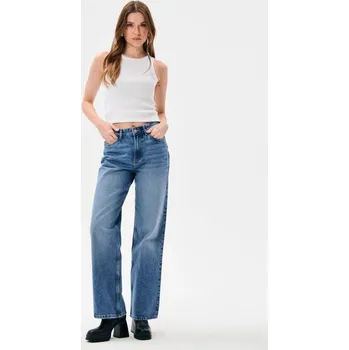 Dámské džíny Sinsay - Džíny s širokými nohavicemi a vysokým pasem - modrá - 208HC-55J - 208HC-55J-36-1