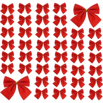 Vánoční dekorace Mašle Yes Home červená 12 ks