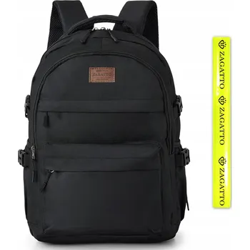 Městský batoh Batoh pánský černý městský vícekomorový sportovní do školy práce ZAGATTO