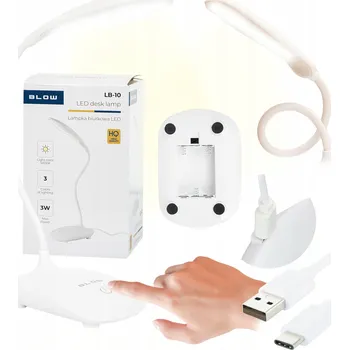 Lampička NOČNÍ LAMPA NA STŮL ŠKOLNÍ LED 3 REŽIMY NA BATERIE BEZDRÁTOVÁ USB