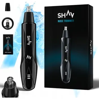 Strojek na vlasy Akumulátorový zastřihovač chloupků v nose a uších Shav 2, černý, voděodolný