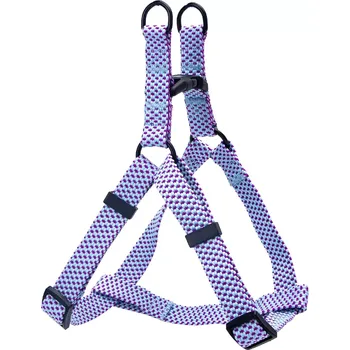 Postroj pro psa XL Postroj cik cak fialový 50 - 70 cm