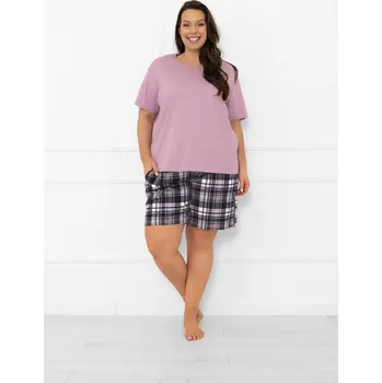 Dámské pyžamo Dámské pyžamo krátký rukáv, krátké kalhoty Donatella XL