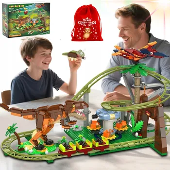 ostatní stavebnice STAVEBNICE HORSKÁ DRÁHA DINOSAURUS ZÁVODNÍ DRÁHA 1222 Dílů DÁREK!