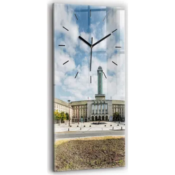 Hodiny Velké Skleněné Nástěnné Hodiny Panorama města Ostrava 30x60 cm