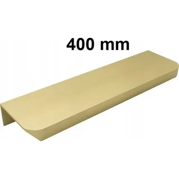 Nábytková úchytka hranová zaoblená C12 R9 zlatá anoda L-400 mm