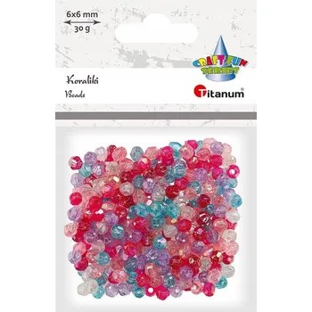 Dětské navlékací korálky Plastové korálky broušené mix 30g