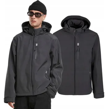 Pánská bunda Pánská bunda s kapucí s kapucí Brandit Softshell Hurricane Anthracite XL