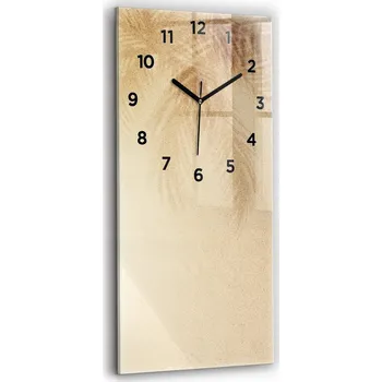 Hodiny Vertikální Skleněné Hodiny Design Tiché Bezhlučné Nástěnné Zlatá abstrakce 30x60