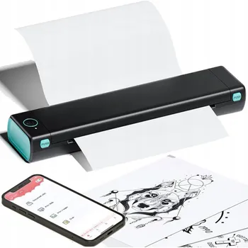 Tiskárna Přenosná mobilní termální tiskárna A4 s Bluetooth Phomemo M08F pro tetování i do kanceláře