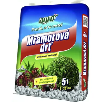 Substrát Agro mramorová drvina 7–14 mm 5 litrů