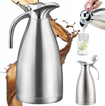 Termoska TERMOSKA DŽBÁN TERMOS VACUUM Z NEREZOVÉ OCELI 2L NA KÁVU