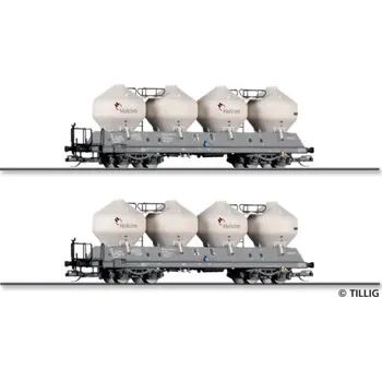 Modelová železnice TT - set dvou vozů na sypké hmoty Uacs 451.1 Holcim (Česko) a.s. ep.VI