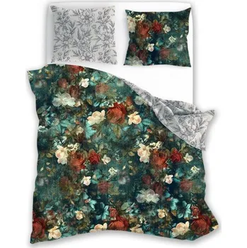 Povlečení Povlečení saténová bavlna Nobile 160x200 2x70x80 květy růže DIGITÁLNÍ TISK