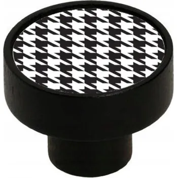 Nábytkové kování Nábytková úchytka LOFT dřevěná černá GD08 + pepito vzor