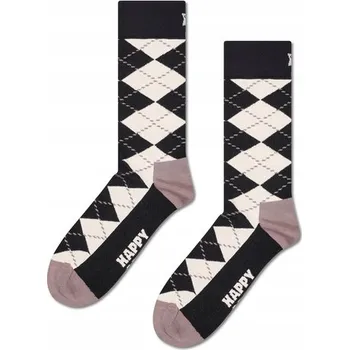 Pánské ponožky Ponožky unisex Happy Socks - klasická černobílá / argyle 36-40