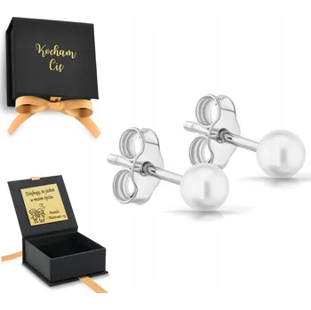Náušnice Stříbrné náušnice perličky kuličky perly malé drobné 4 mm helix heliks 925