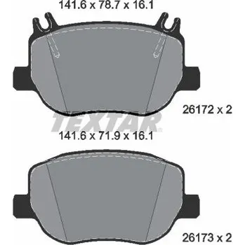 Brzdová destička Sada brzdových destiček, kotoučová brzda TEXTAR 2617201