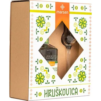 Pálenka Marsen HRUŠKOVICE Traditional 42% 0,5 l + sklenička