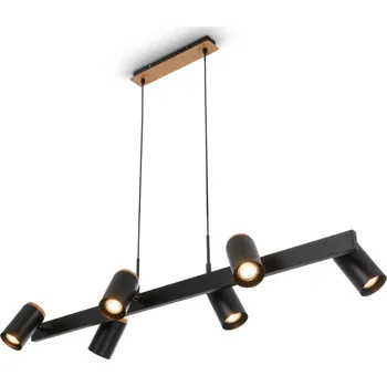 BRILONER Duta závěsné svítidlo - nastavitelné, GU10 patice, 6-ramenné, černá 4059065