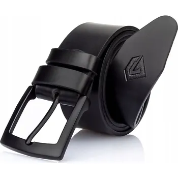 Opasek Černý Klasický Kožený Pásek 100cm Ke Kalhotám jeans Pánský PRAVÁ KŮŽE