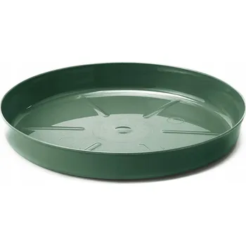 Květináč Plast Květináč zelený Lamela 16,9 cm x 16,9 x 2,5 cm