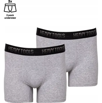 Boxerky HEAVY TOOLS PÁNSKÉ BOXERKY AWAX25 DVĚ BALENÍ ŠEDÉ FROST VELIKOST L