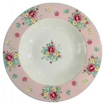 Talíř Talíř Abby 22 cm s květinovým motivem