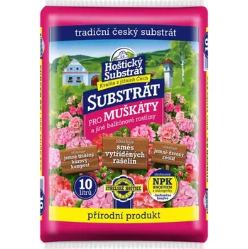 Substrát Forestina Hoštický substrát pro muškáty a jiné balkonové rostliny 10 litrů