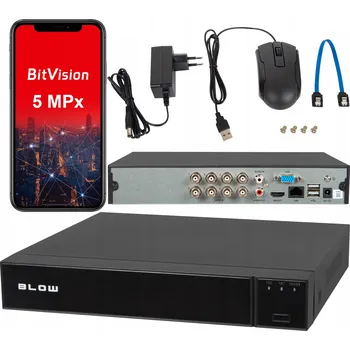 IP kamera Záznamové zařízení BLOW bl-x08051 5v1 8kanálové analogové, 16kanálové IP, 5MP, 1xHDD PRO KAMERY