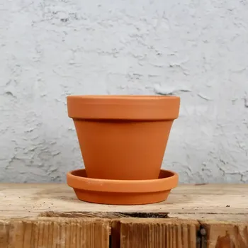 Květináč Květináč Terakotový s podmiskou Ø 10 cm