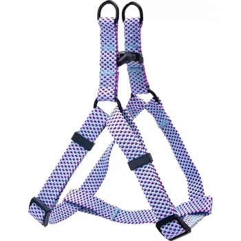 Postroj pro psa XL Postroj proplétaný vzor fialový 50 - 70 cm