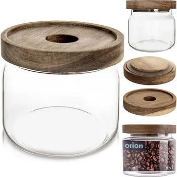Dóza na potraviny SKLENĚNÁ kuchyňská dóza vzduchotěsná na potraviny sypké 0,5L