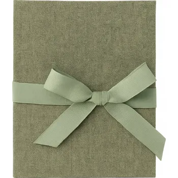 Fotoalbum Harmonikové album na 12 fotografií 15x21 cm, lněné, olivové - pro fotografické seance