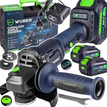 Bruska Aku úhlová bruska WUBER W04501 125mm regulace otáček 2x Aku 4 Ah