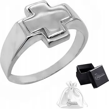 Prsten Pečetní prstýnek ze stříbra ryzost 925 s křížem | vel. 22