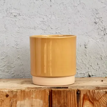 Květináč Květináč Eno Duo dusty ocher Ø 12 cm