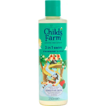 Sprchový gel Childs Farm 3v1 Sprchový gel, šampon a kondicionér po plavání jahoda a máta 250ml