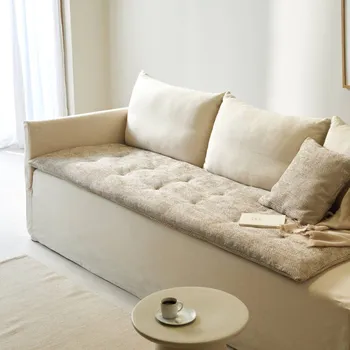 Polštář Blancheporte Dlouhý žinylkový polštář na pohovku písková