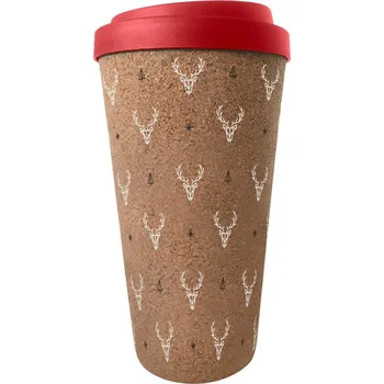 AMBITION Korkový hrnek 450 ml Cork Reindeer
