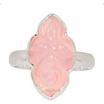 Prsten Růženín vyřezávaný prsten stříbro Ag 925 R13 57 mm (US 8), 4,9 g