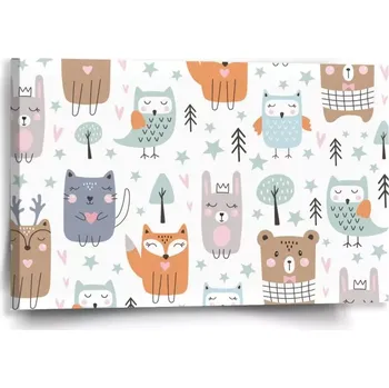 Obraz Sablio Obraz Animovaná lesní zvířátka - 60x40 cm