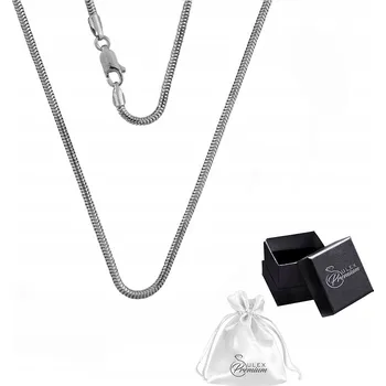 Řetízek Stříbrný řetízek rhodiovaný Hada 55 cm x 2 mm