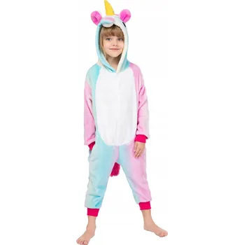 JEDNOROŽEC Pyžamo Jednodílné Kombinéza Kigurumi Kostým Overal 140