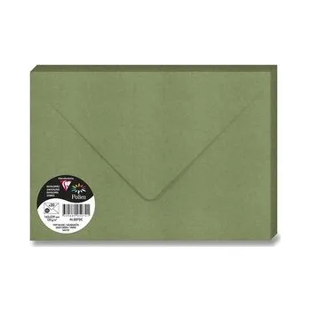 Obálka Barevná obálka Clairefontaine C5, olizová, 20 ks tm. zelená, C5