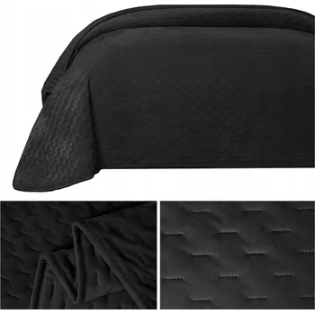 Prostěradlo Přehoz na postel Łóżkoholicy velur 200 cm x 220 cm černý